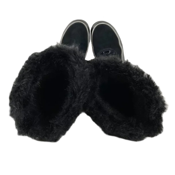 Sorel Tivoli III High Black Suede Leather Mid-Calf Lace Up Winter Snow Boots - Picture 11 of 14